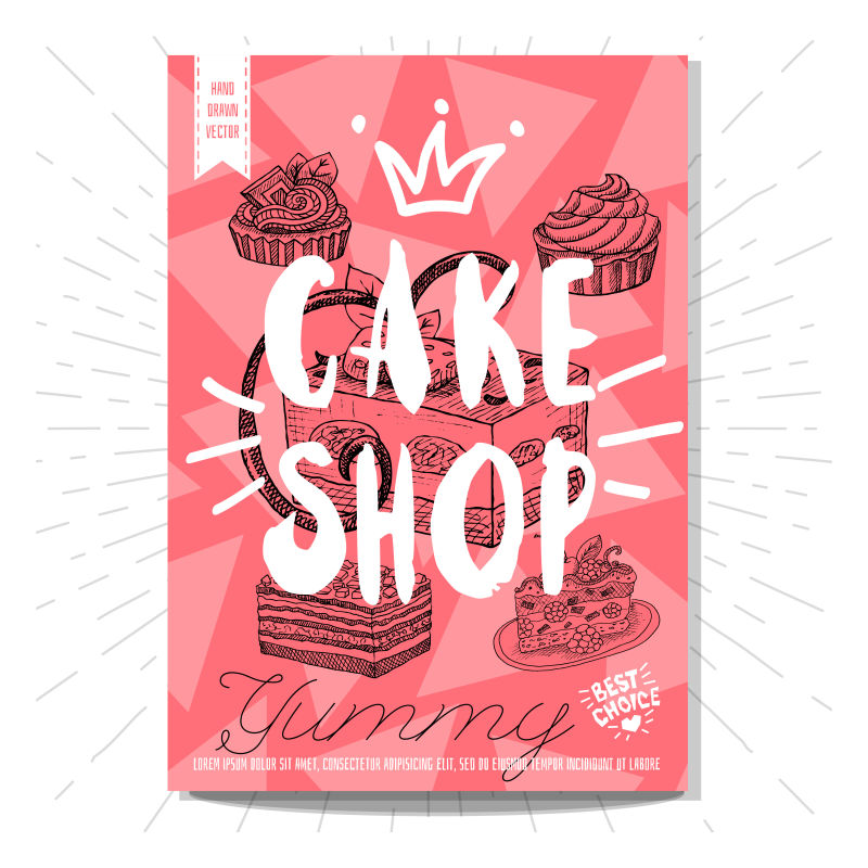 摆放色彩斑斓的美食海报