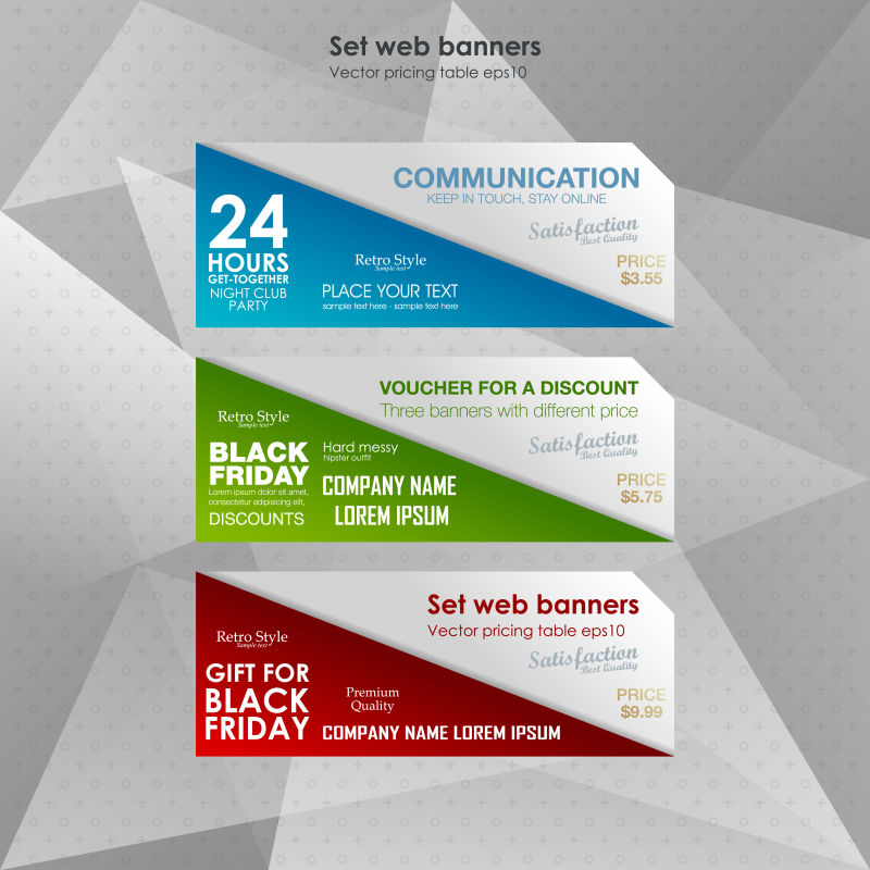 抽象矢量现代商业折扣计划横幅设计