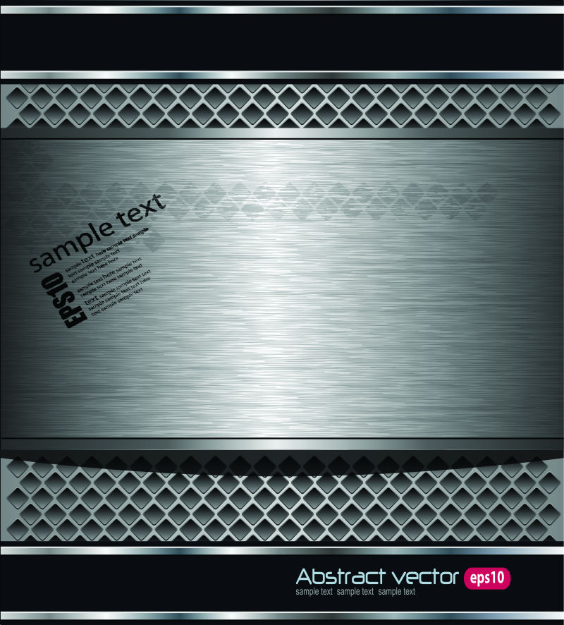 矢量商业金属银色背景