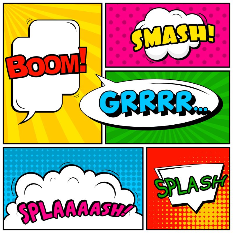 创意矢量现代艺术漫画对话框设计