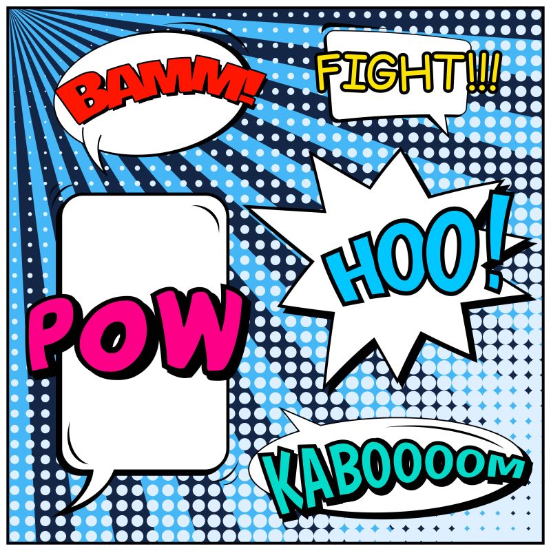 漫画对话框矢量设计