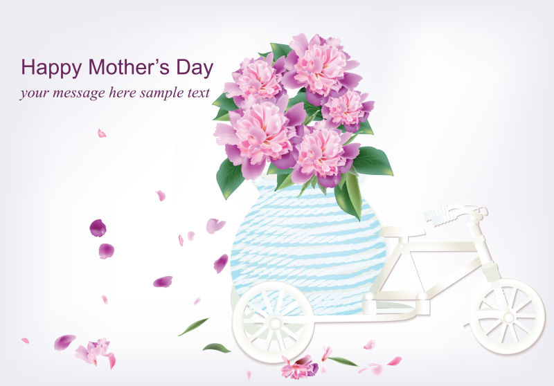 创意矢量美丽的手绘装饰花朵背景