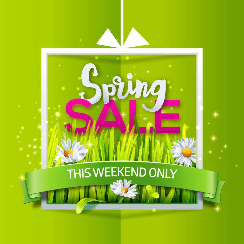 矢量的春季销售的创意设计