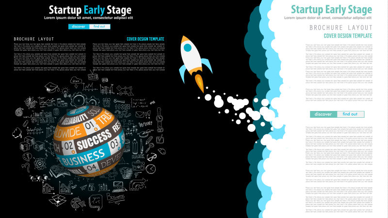 抽象矢量网页启动概念插图