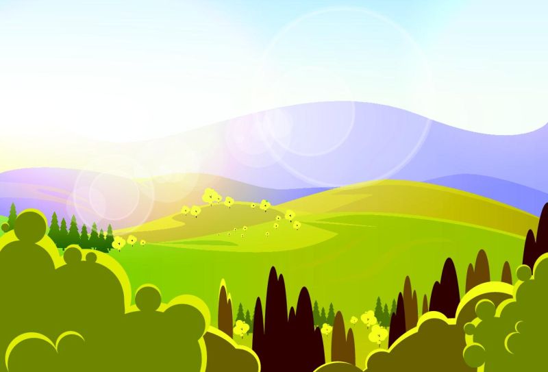 矢量的山地景观