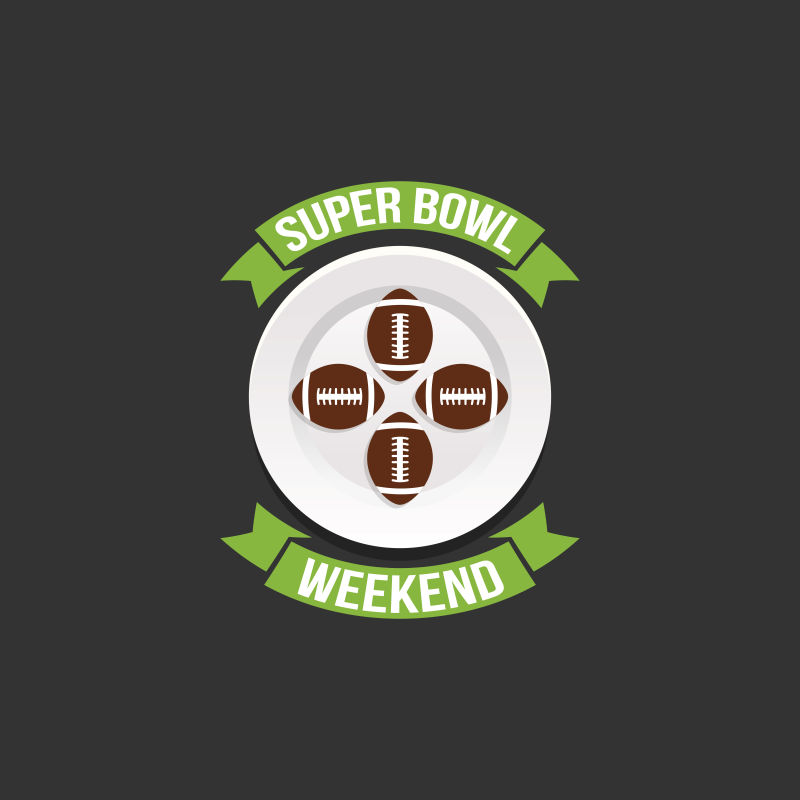 抽象矢量现代橄榄球标志设计