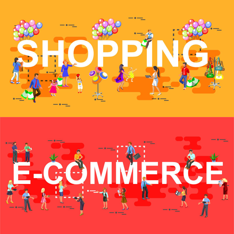 创意商店横幅矢量设计