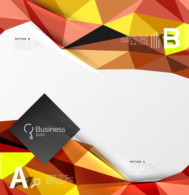 抽象矢量现代彩色几何元素装饰背景设计