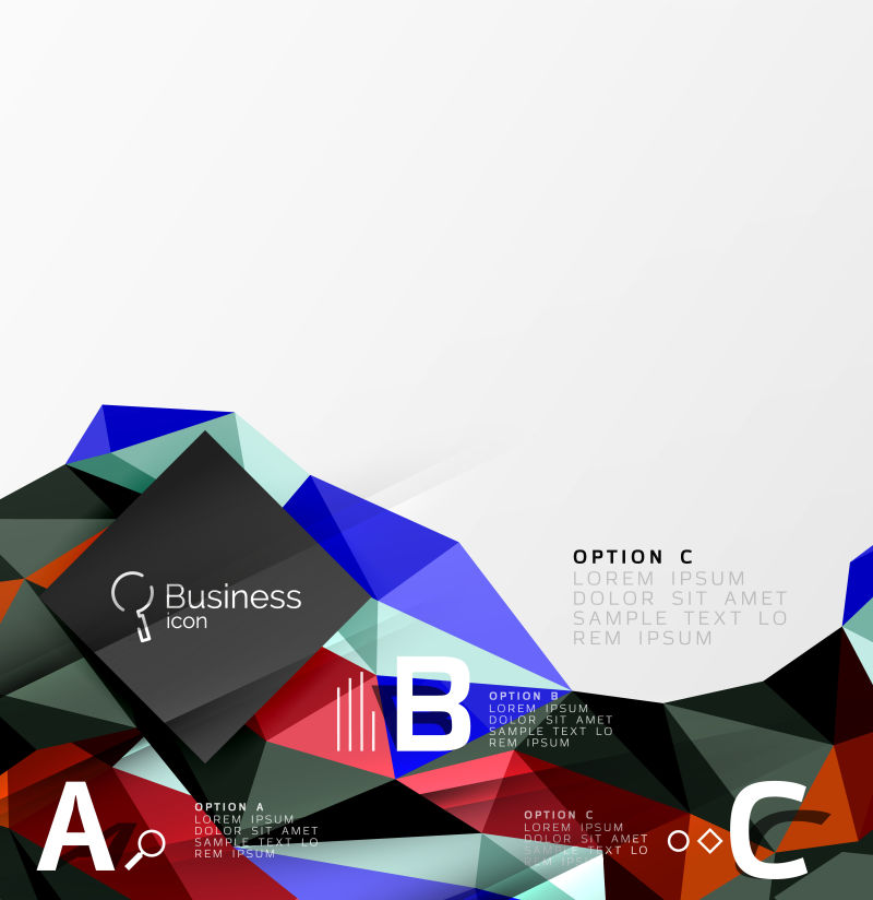 创意矢量现代几何元素的抽象背景设计