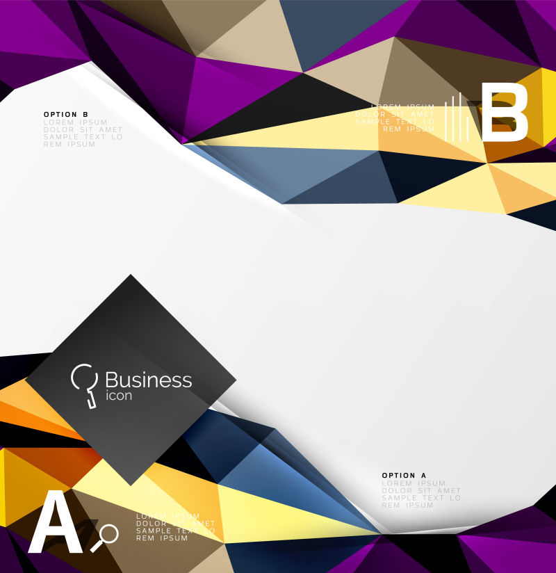 矢量彩色现代几何元素的纹理背景设计