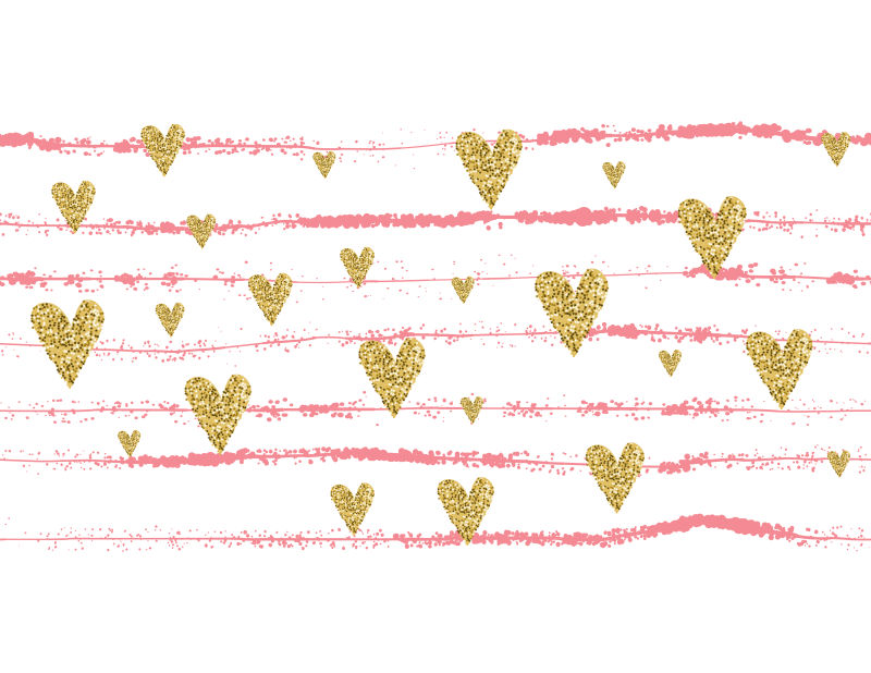 矢量的金色心形背景设计