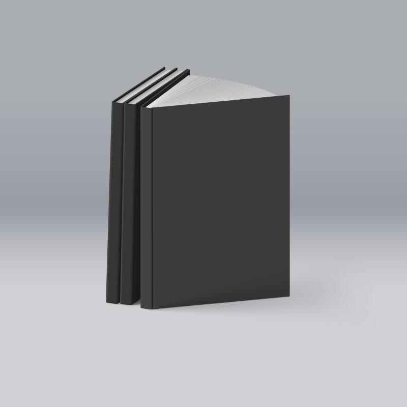 矢量黑色的书籍设计
