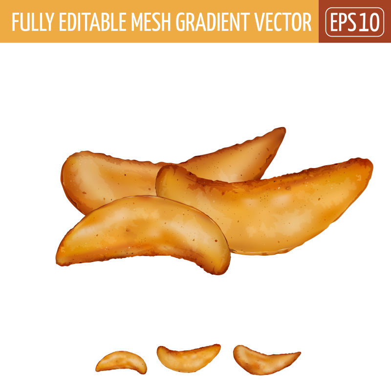 矢量土豆条设计插图