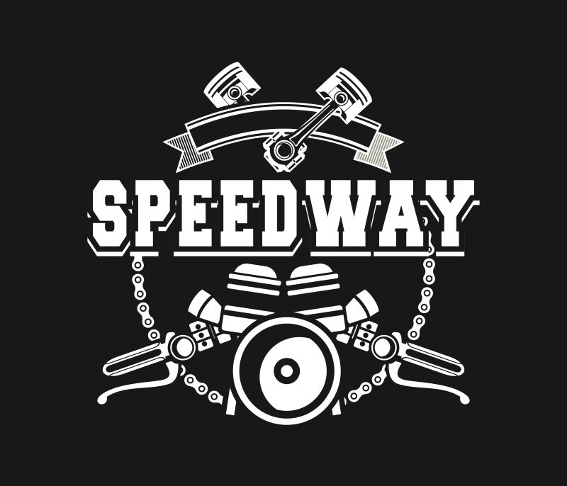 抽象矢量摩托车的平面图标设计