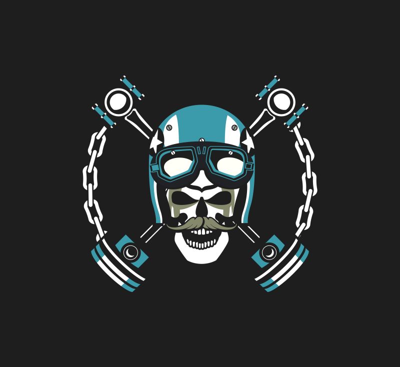 矢量摩托车概念的标志设计