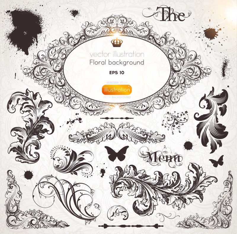 矢量的黑色艺术装饰