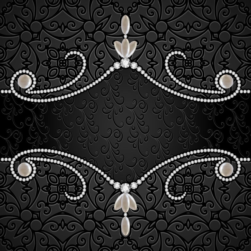 抽象矢量首饰元素装饰设计背景