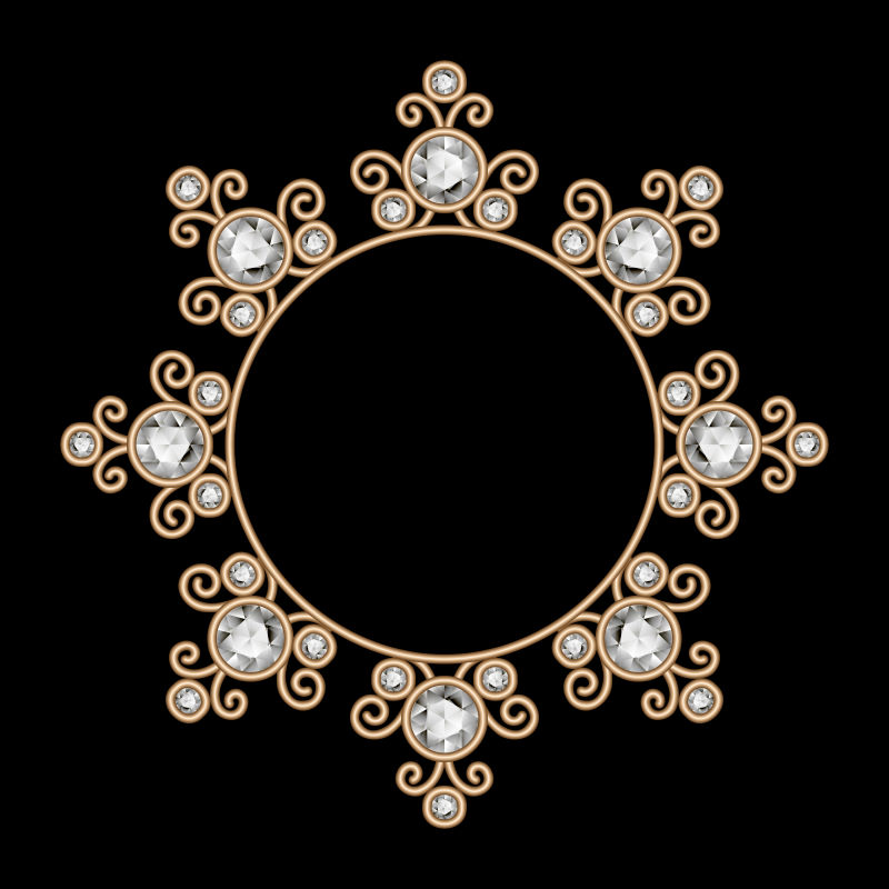 矢量首饰元素抽象装饰设计背景