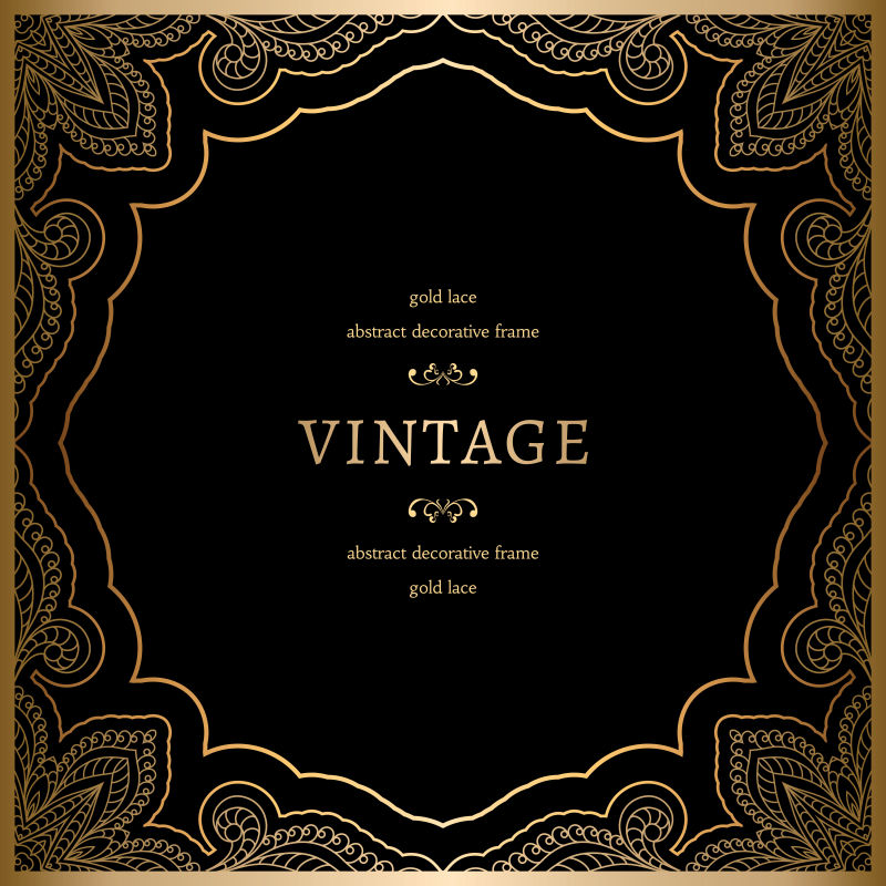 抽象矢量金色装饰设计元素背景