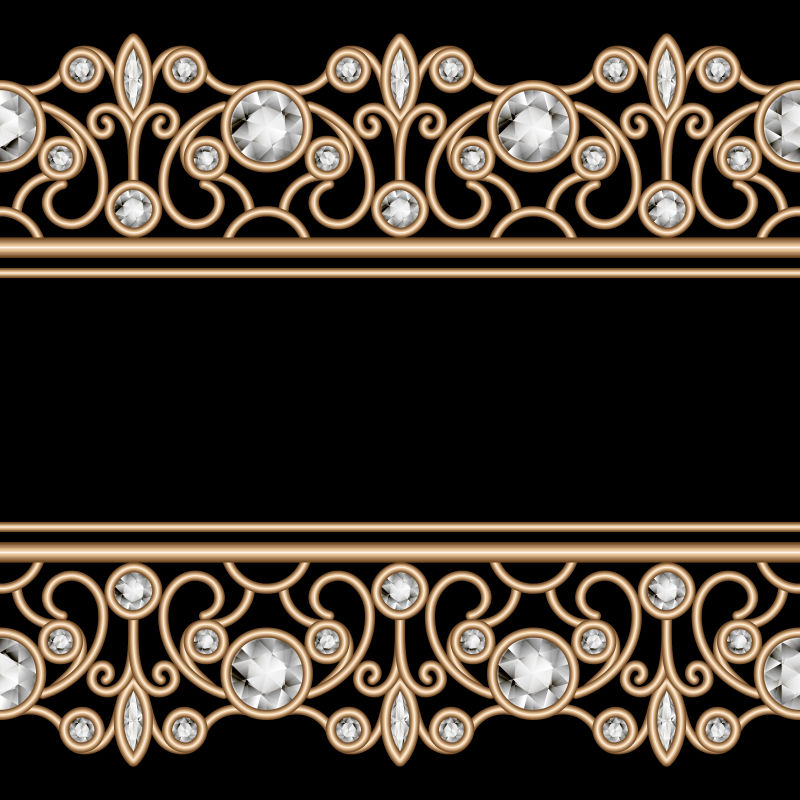 抽象矢量金色钻石装饰设计背景