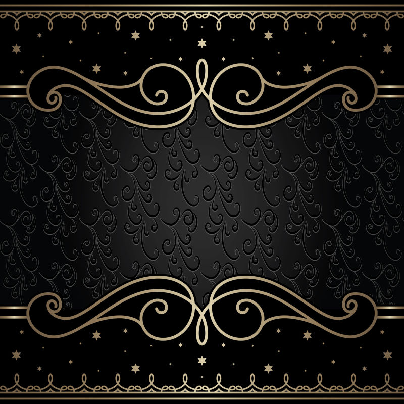 创意矢量金色装饰元素的设计背景