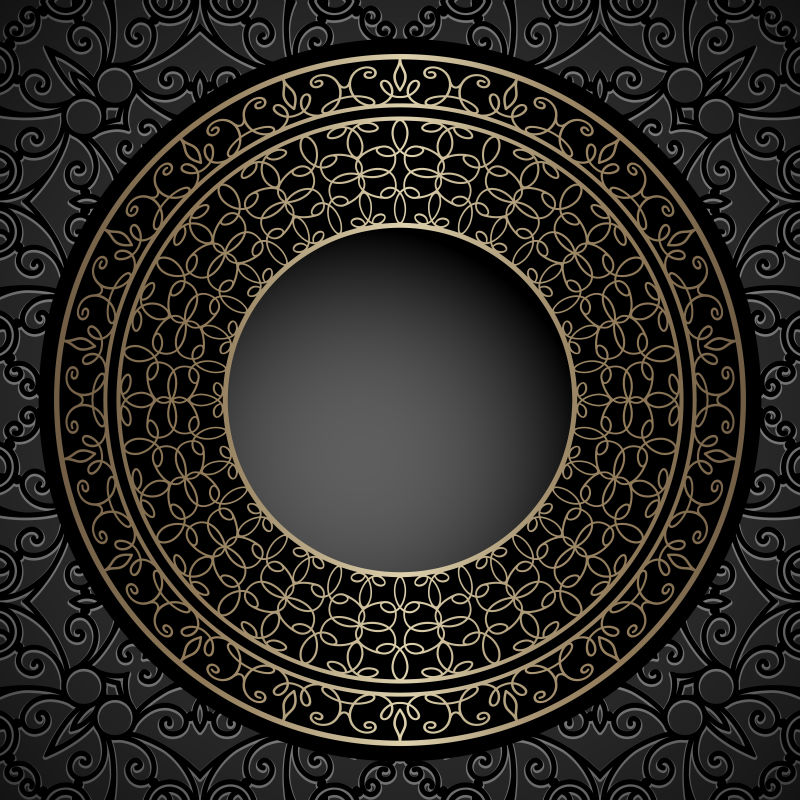 抽象矢量金色装饰元素设计背景