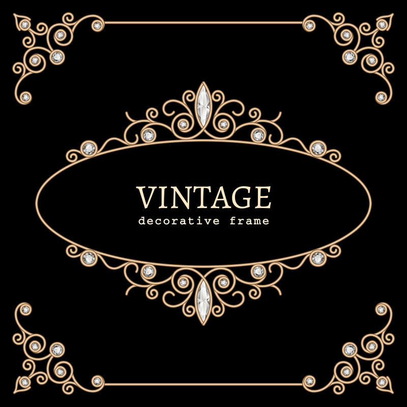 抽象矢量古典金色装饰背景