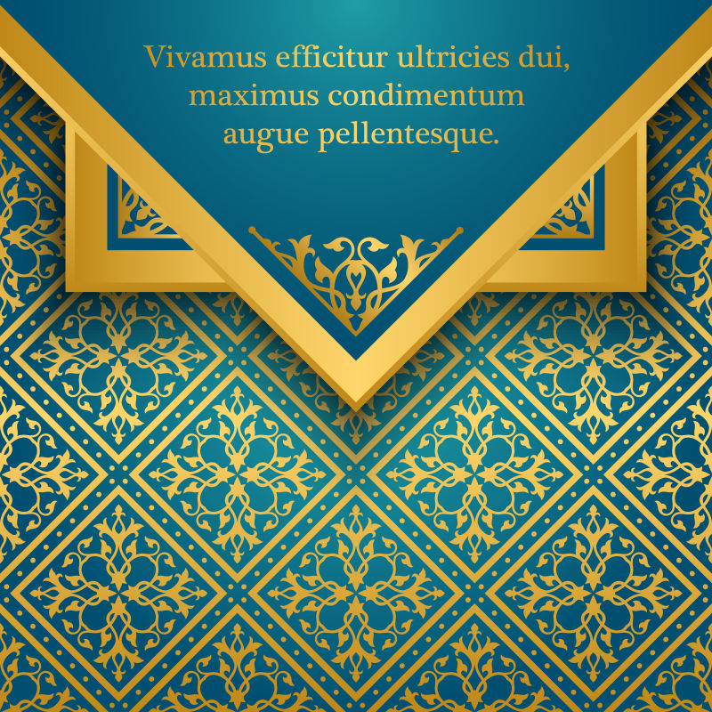 创意矢量金色装饰纹样的设计背景