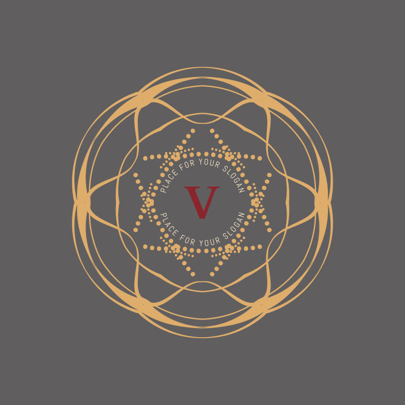 圆形的创意字母商标矢量设计