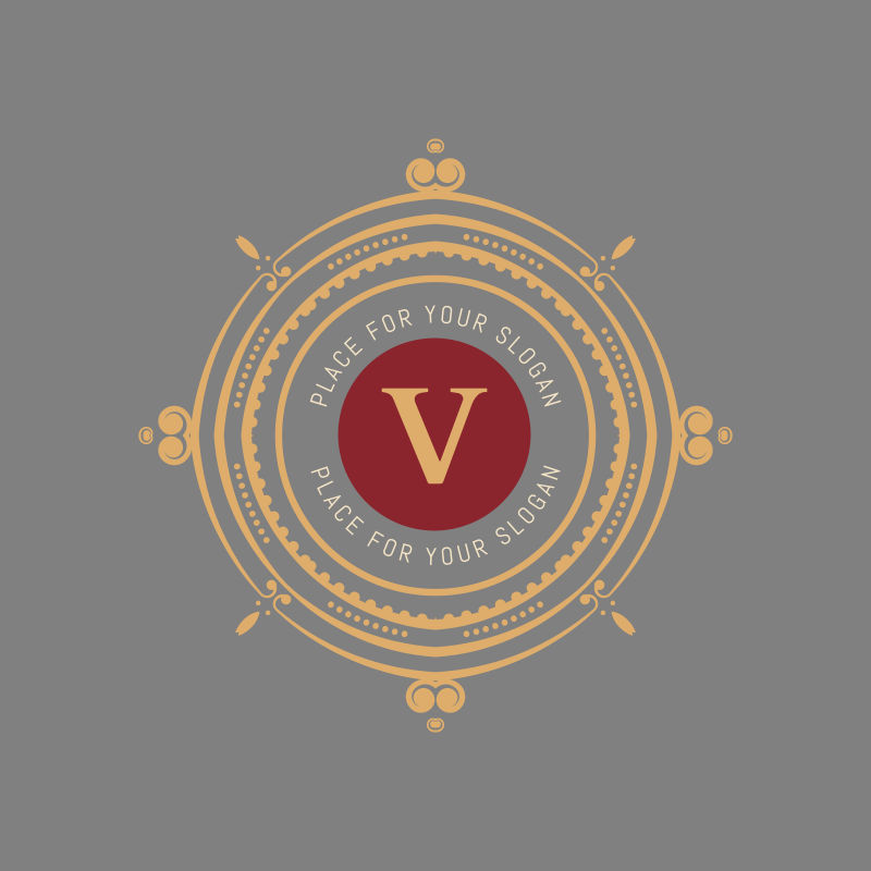 矢量的圆形字母商标设计