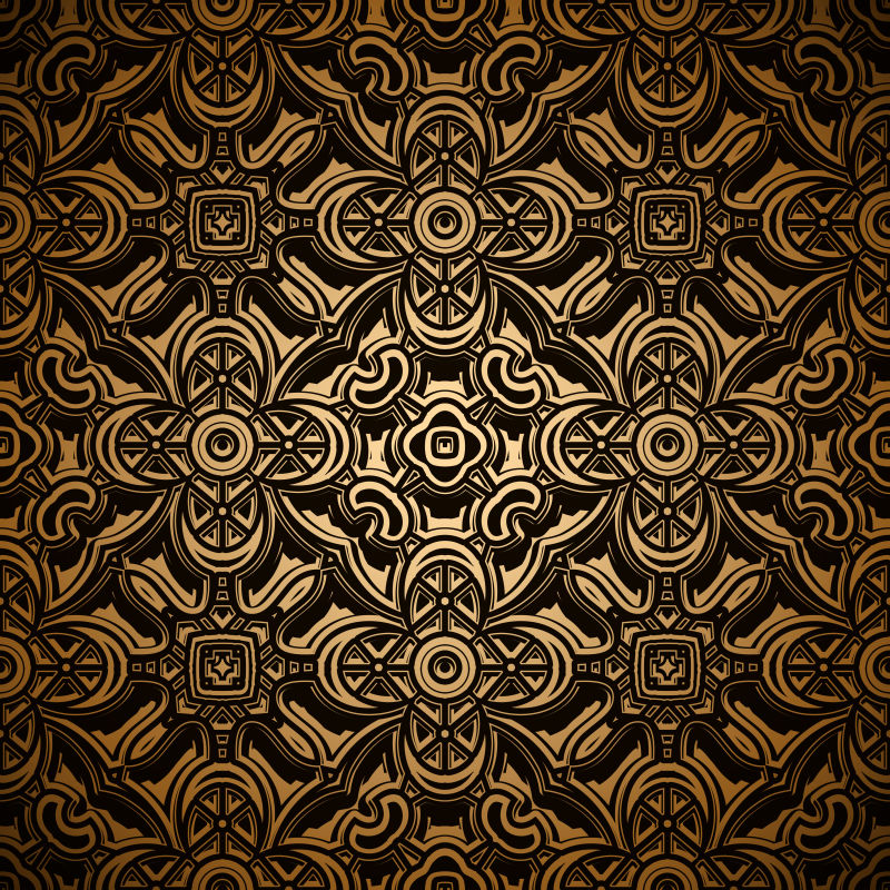 矢量的古典金色装饰背景