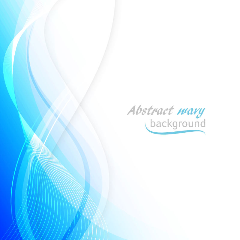创意矢量蓝色抽象波形背景