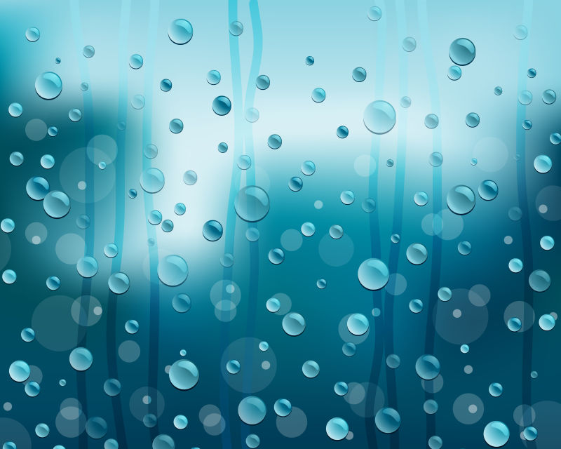 蓝色水滴背景矢量设计