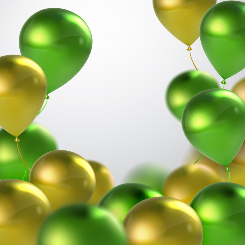 抽象矢量金属光泽的气球设计背景