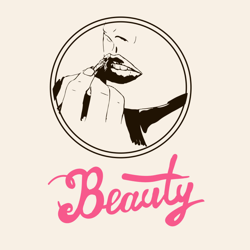 矢量化妆师的图标