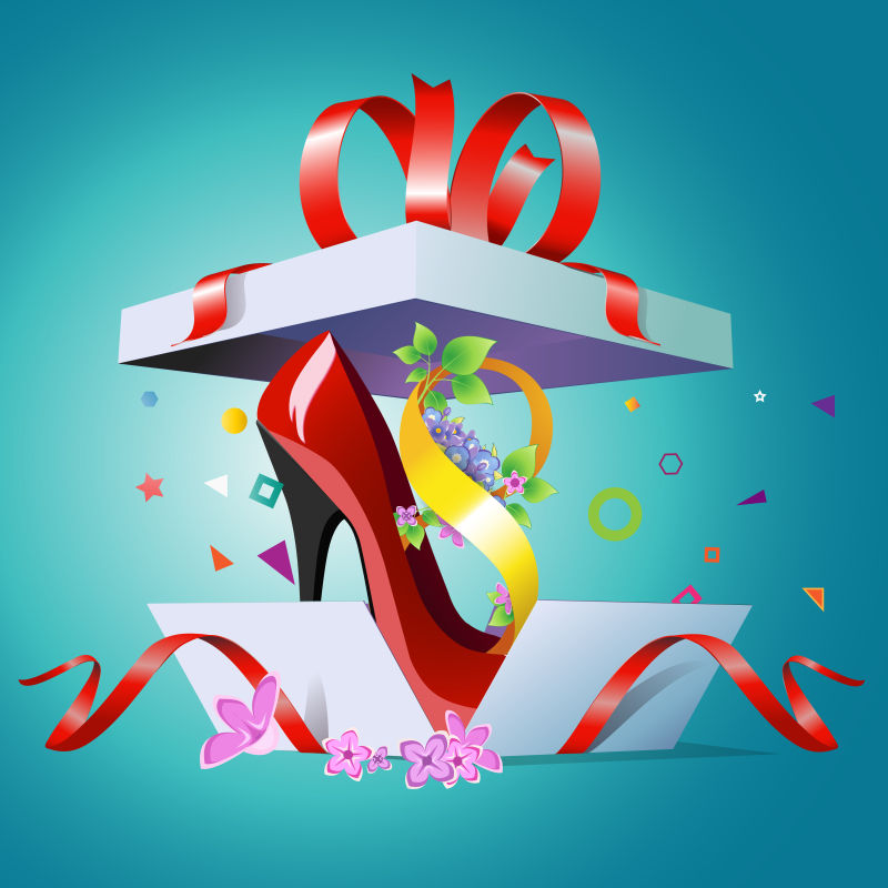 精美的节日礼盒插图矢量设计