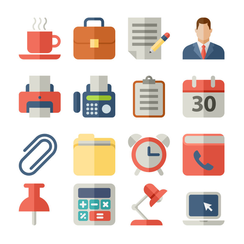 创意矢量工作概念的图标设计