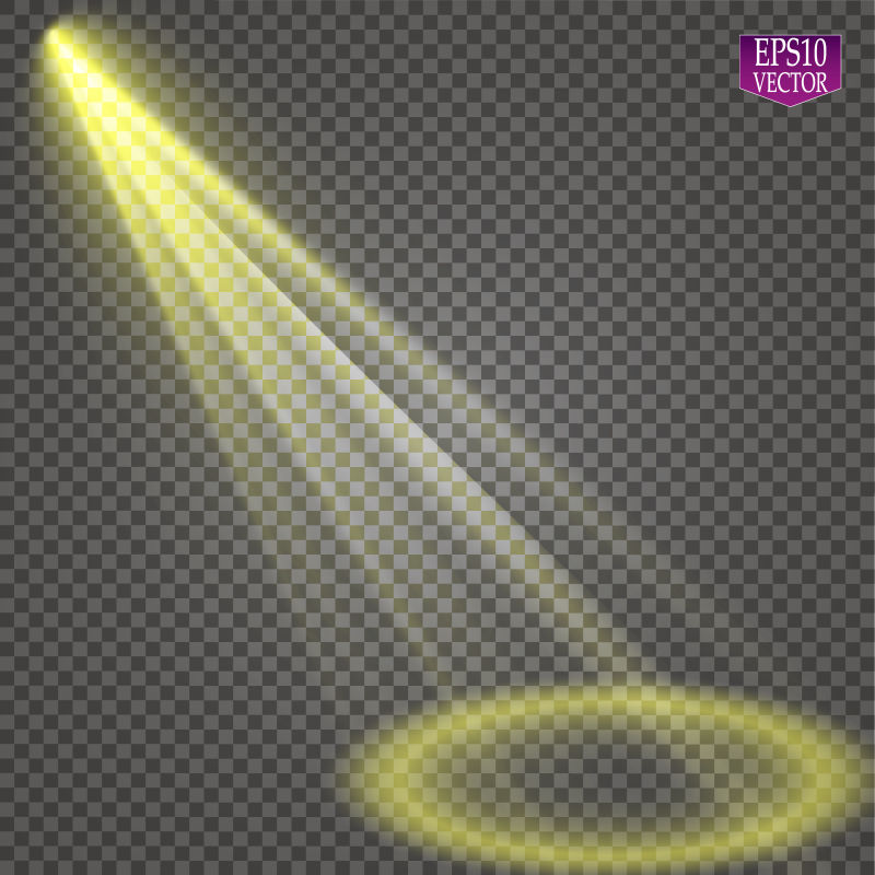 创意矢量黄色灯光设计