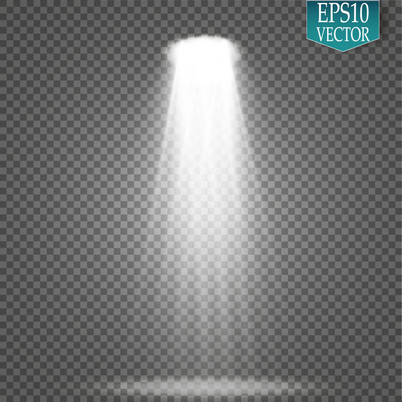 抽象矢量白色舞台顶光设计元素