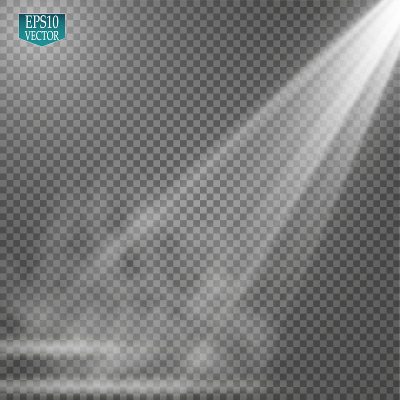 白色舞台灯光矢量设计元素