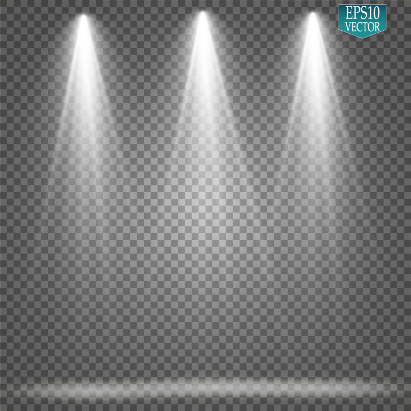矢量白色聚光灯设计