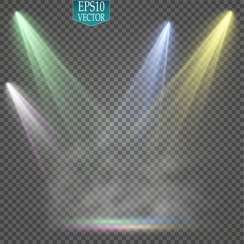 创意矢量彩色灯光设计元素