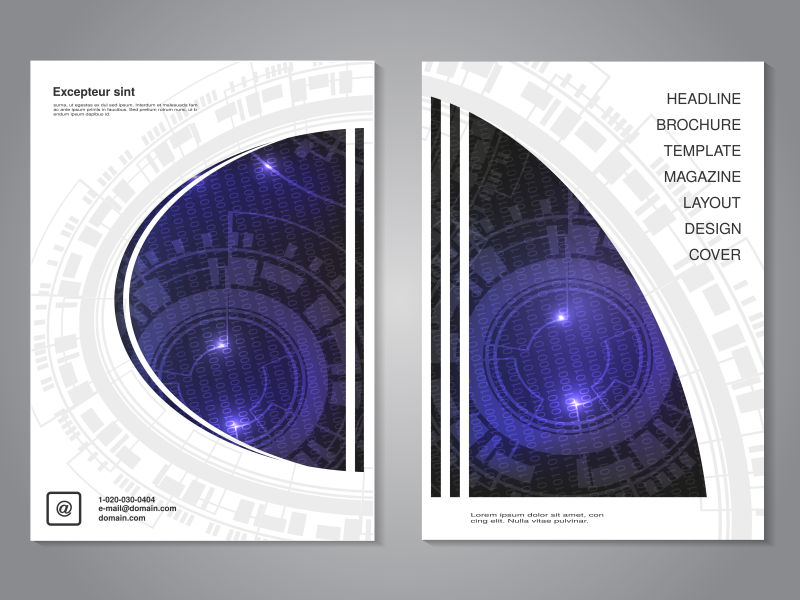 抽象矢量现代技术元素现代手册设计