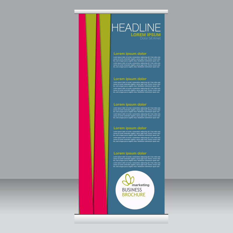 矢量商业创意竖式横幅设计