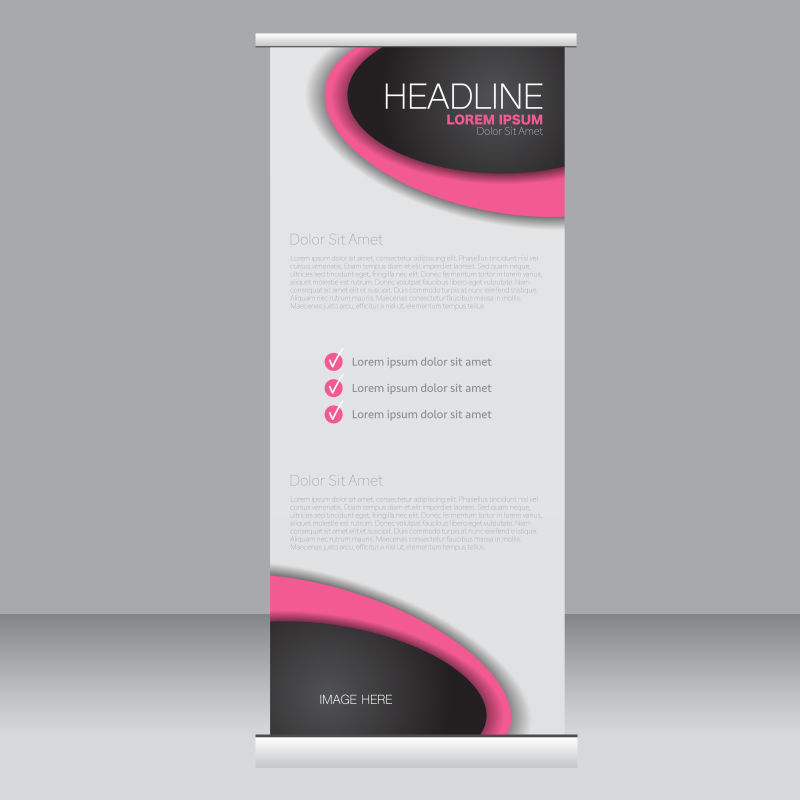 创意矢量商业竖横幅平面设计