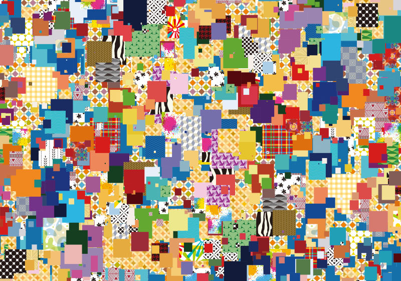 抽象矢量彩色元素装饰无缝背景