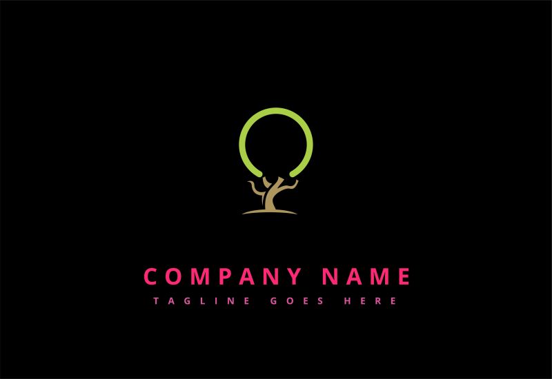 抽象树的矢量商业标志设计