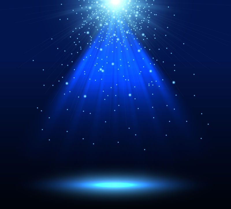 创意矢量蓝色灯光设计插图