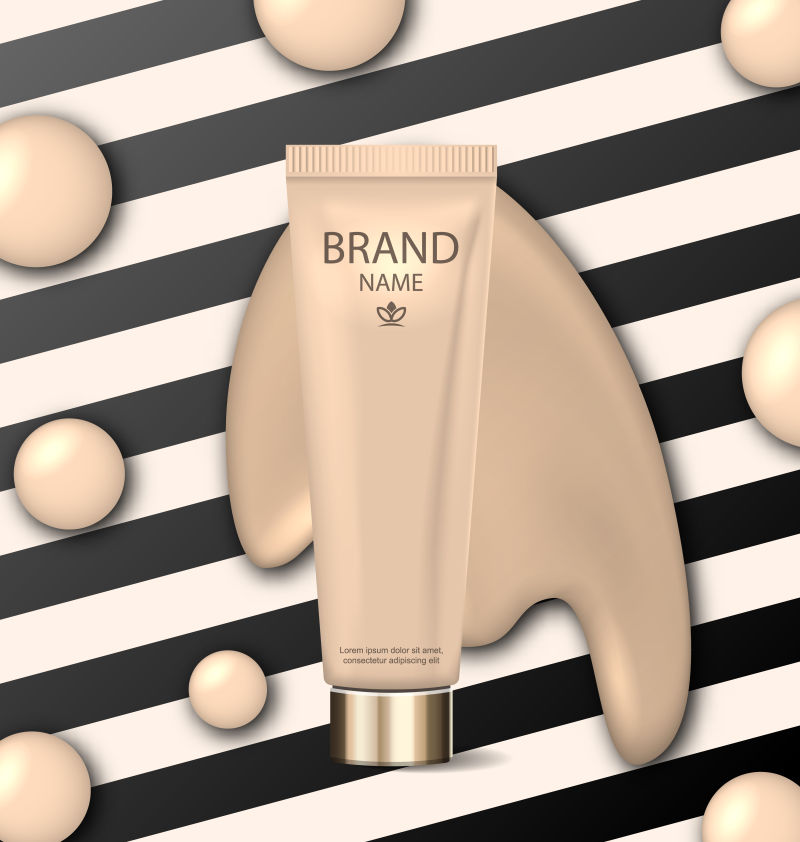 矢量打底化妆品海报设计