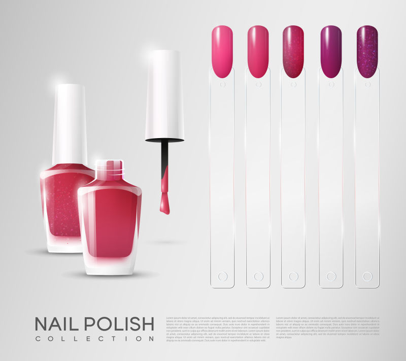 矢量女性指甲油海报